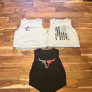 Boys' Sleeveless Sports Tops - White & Black